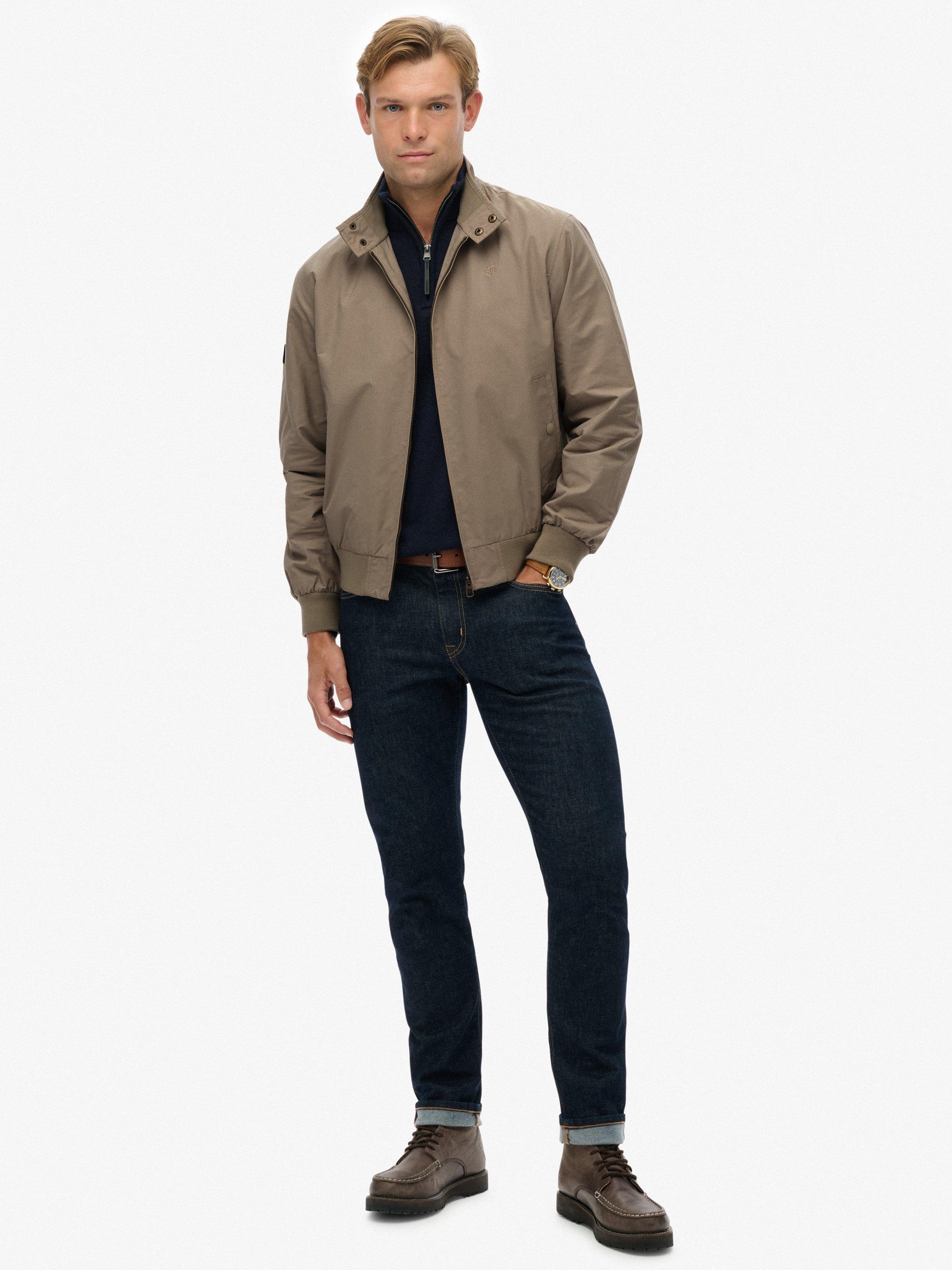 Product image 3 of 7, which shows Superdry Classic Harrington Jacket, Vintage Khaki, XXL