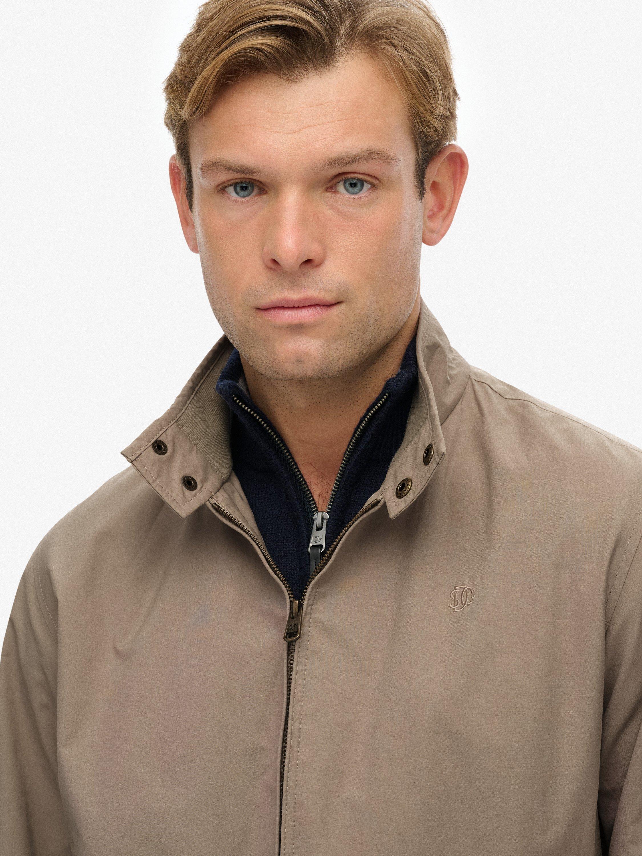 Product image 5 of 7, which shows Superdry Classic Harrington Jacket, Vintage Khaki, XXL
