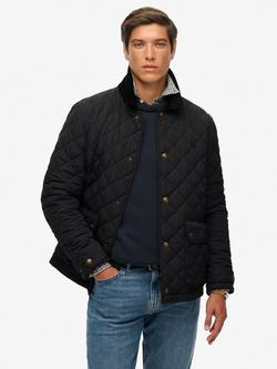 Superdry Quilted Estate Coach Jacket, Meteorite Black