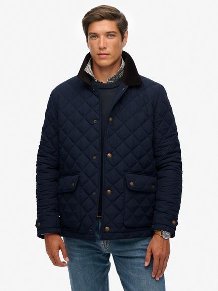 Superdry Quilted Estate Coach Jacket, Deep Navy, Deep Navy