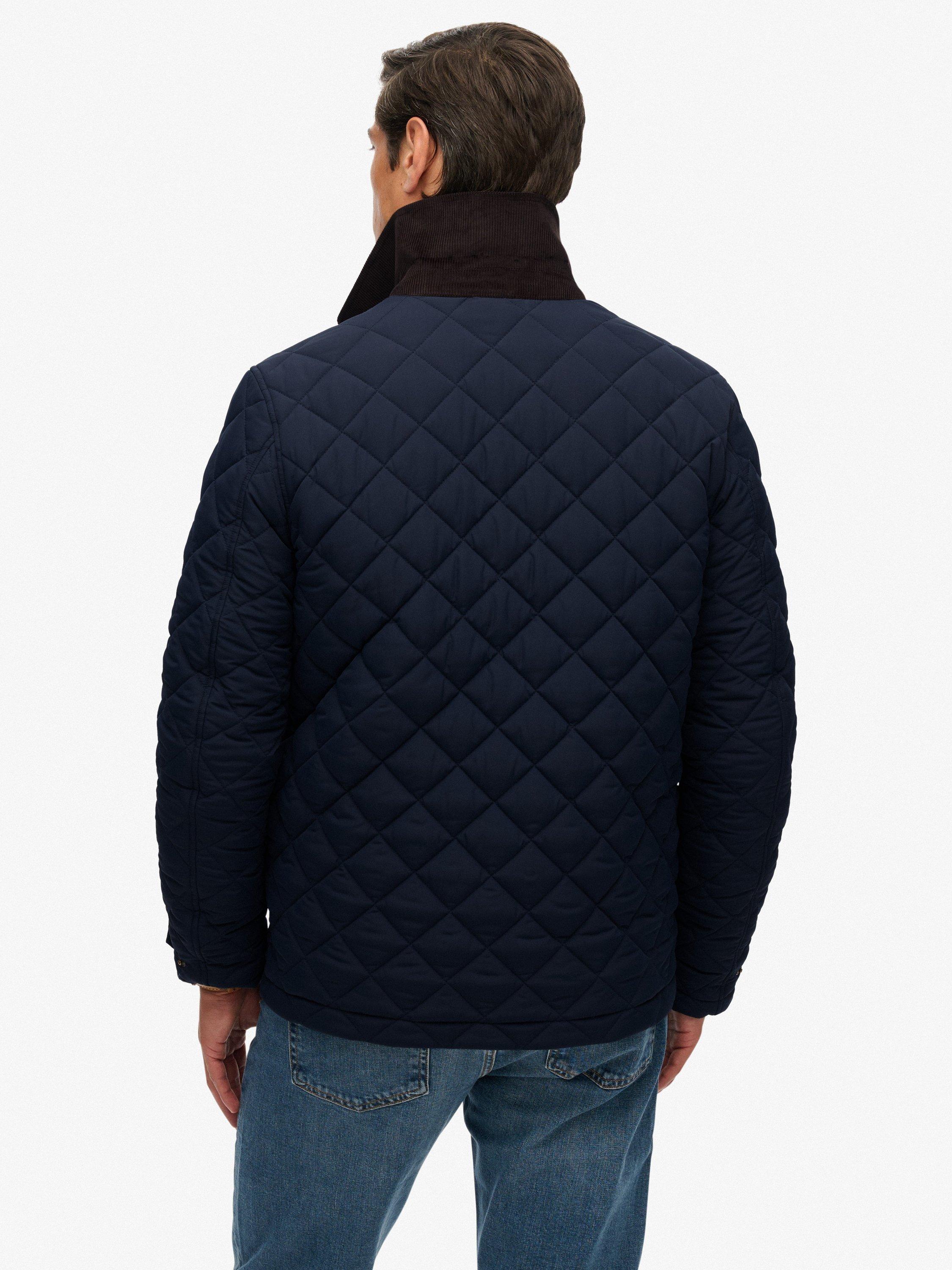 Product image 2 of 6, which shows Superdry Quilted Estate Coach Jacket, Deep Navy, M