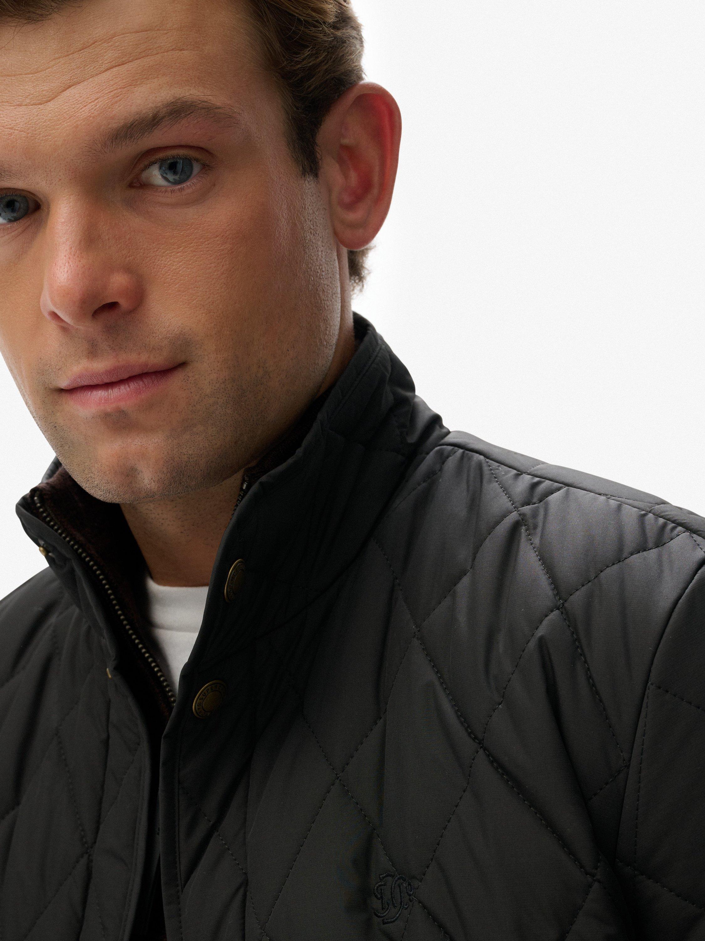 Product image 5 of 5, which shows Superdry Quilted Estate Country Jacket, Meteorite Black, XL