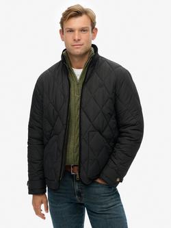 Superdry Quilted Estate Liner Jacket, Meteorite Black