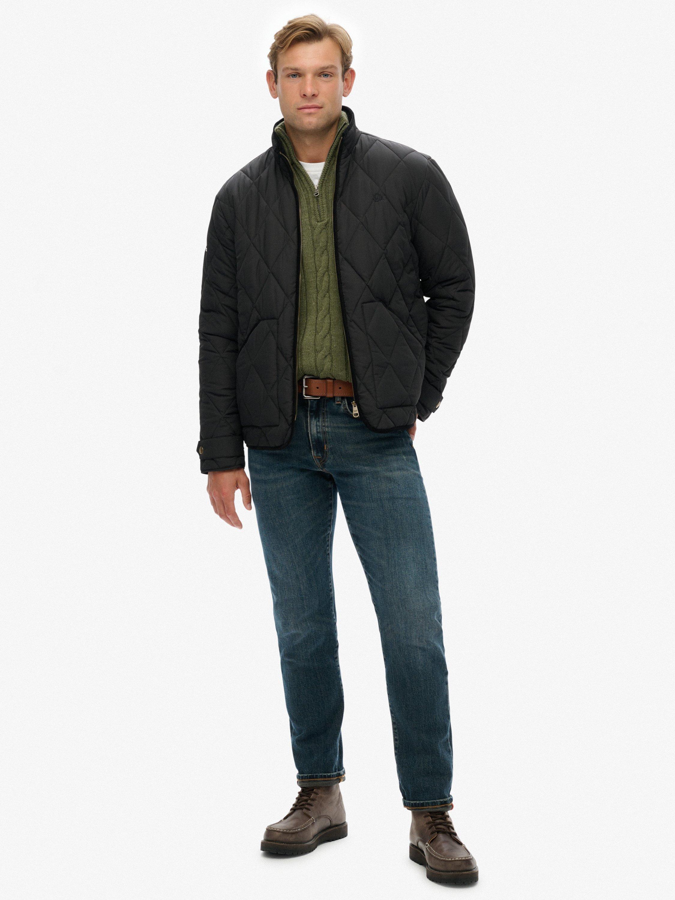 Product image 3 of 5, which shows Superdry Quilted Estate Liner Jacket, Meteorite Black, L