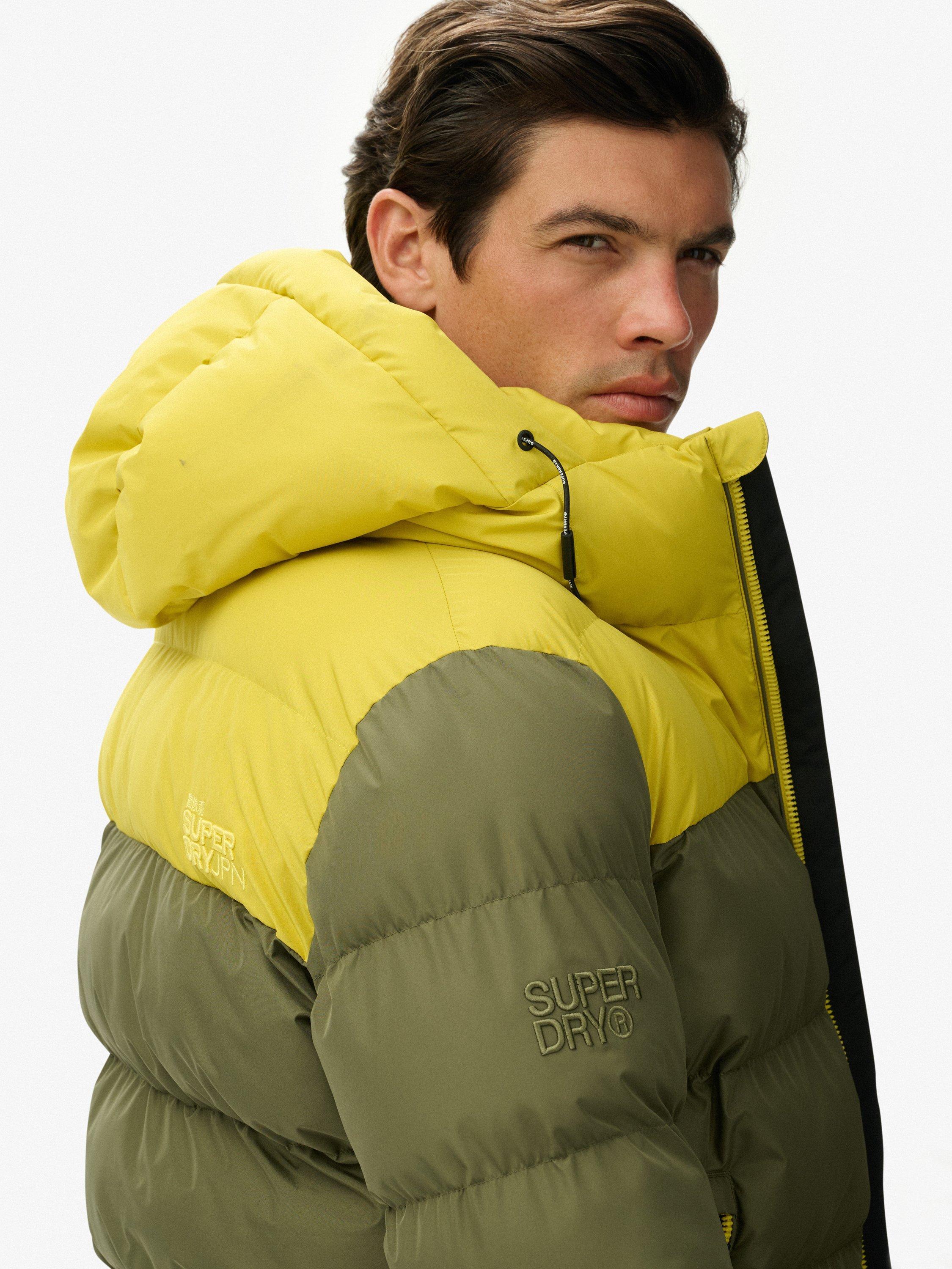 Product image 5 of 6, which shows Superdry Colourblock Hooded Puffer Jacket, Shooting Olive, XXXL