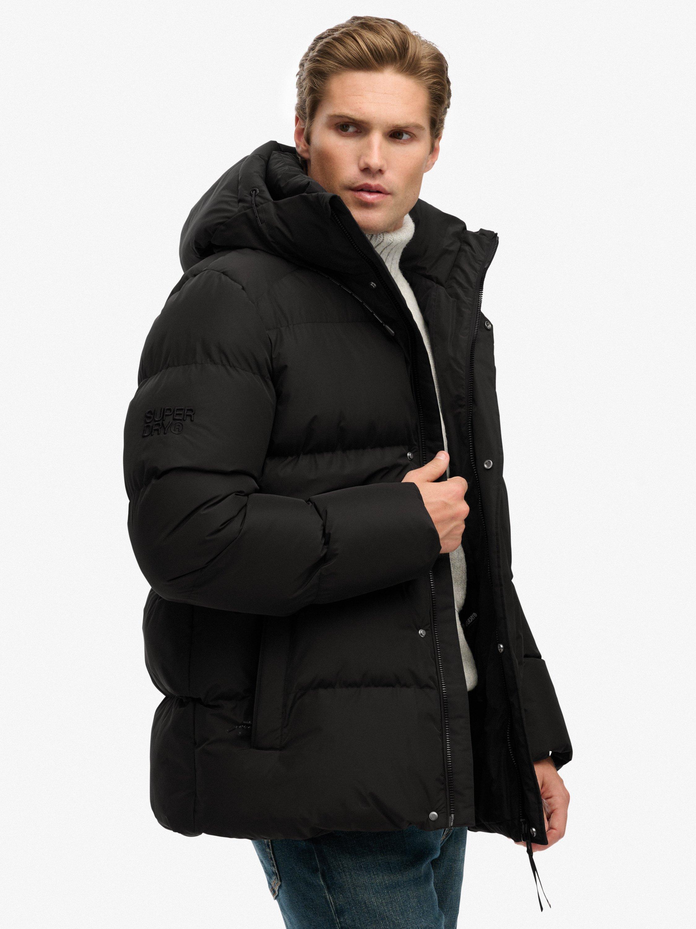 Mango John Lewis Black Puffer Coat Superdry Hooded Five Baffle