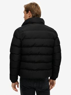 Superdry Zip Front Puffer Jacket - view 2, Black