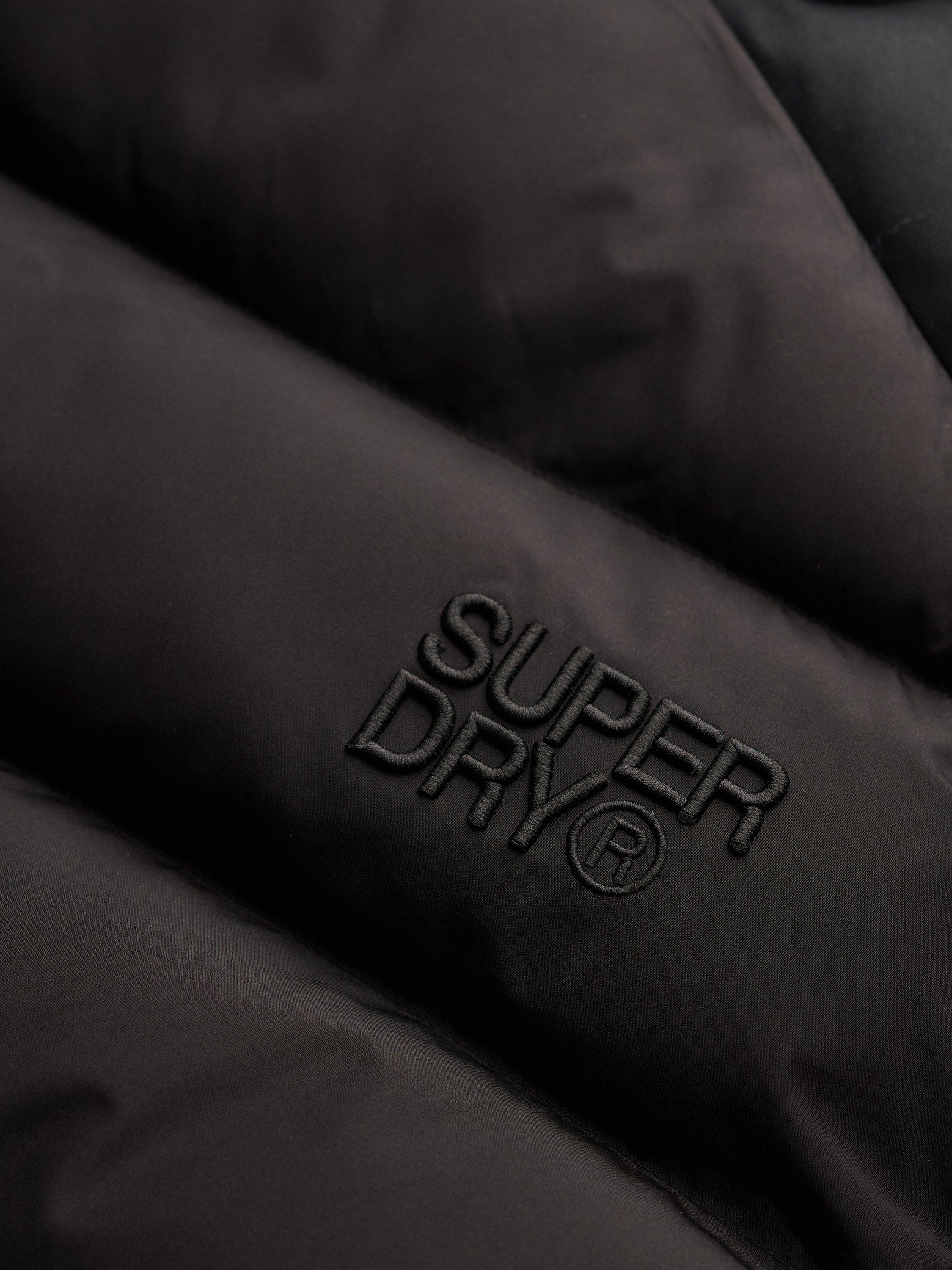 Product image 6 of 6, which shows Superdry Zip Front Puffer Jacket, Black, L