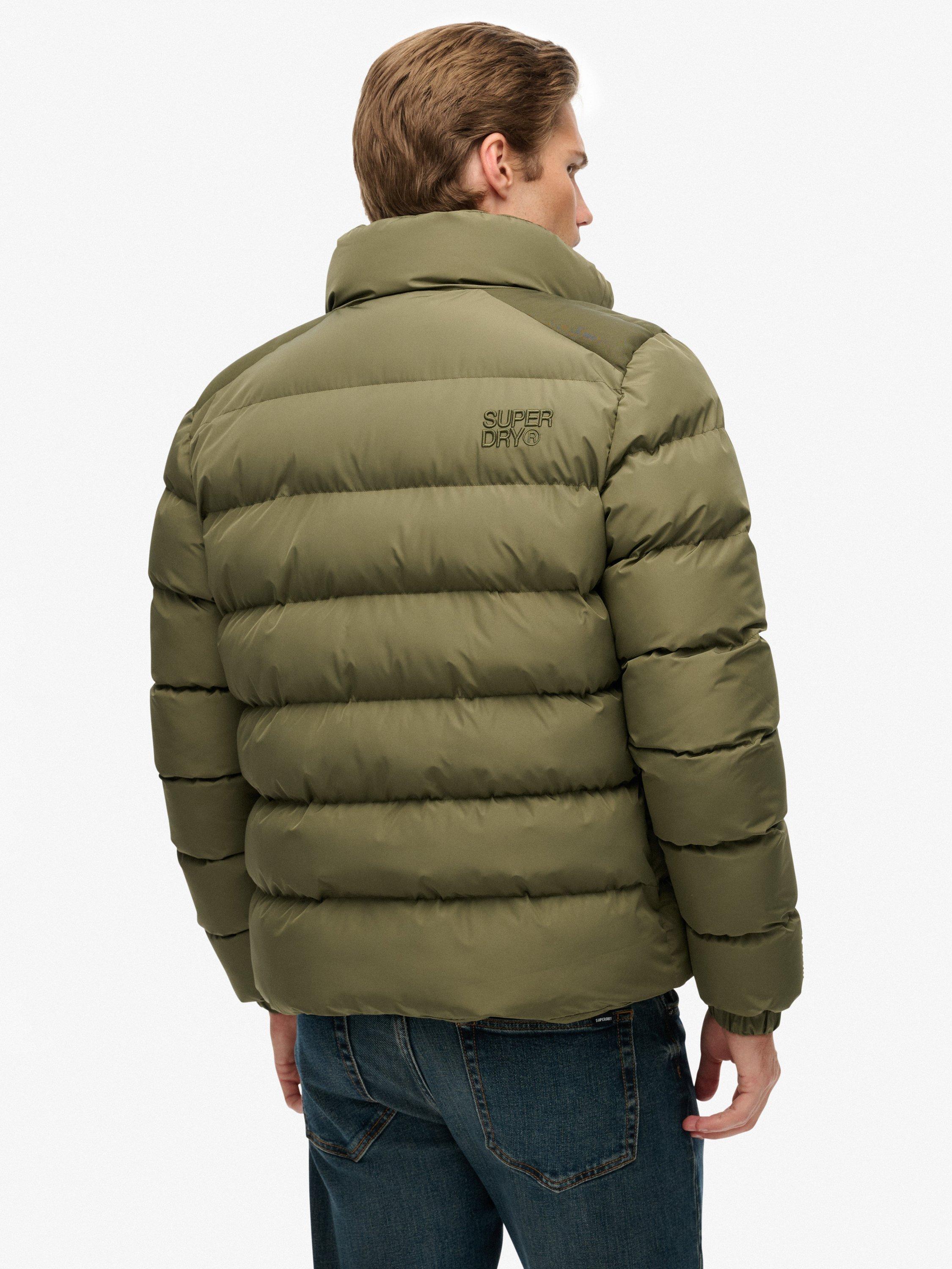 Product image 2 of 6, which shows Superdry Zip Front Puffer Jacket, Shooting Olive, XL