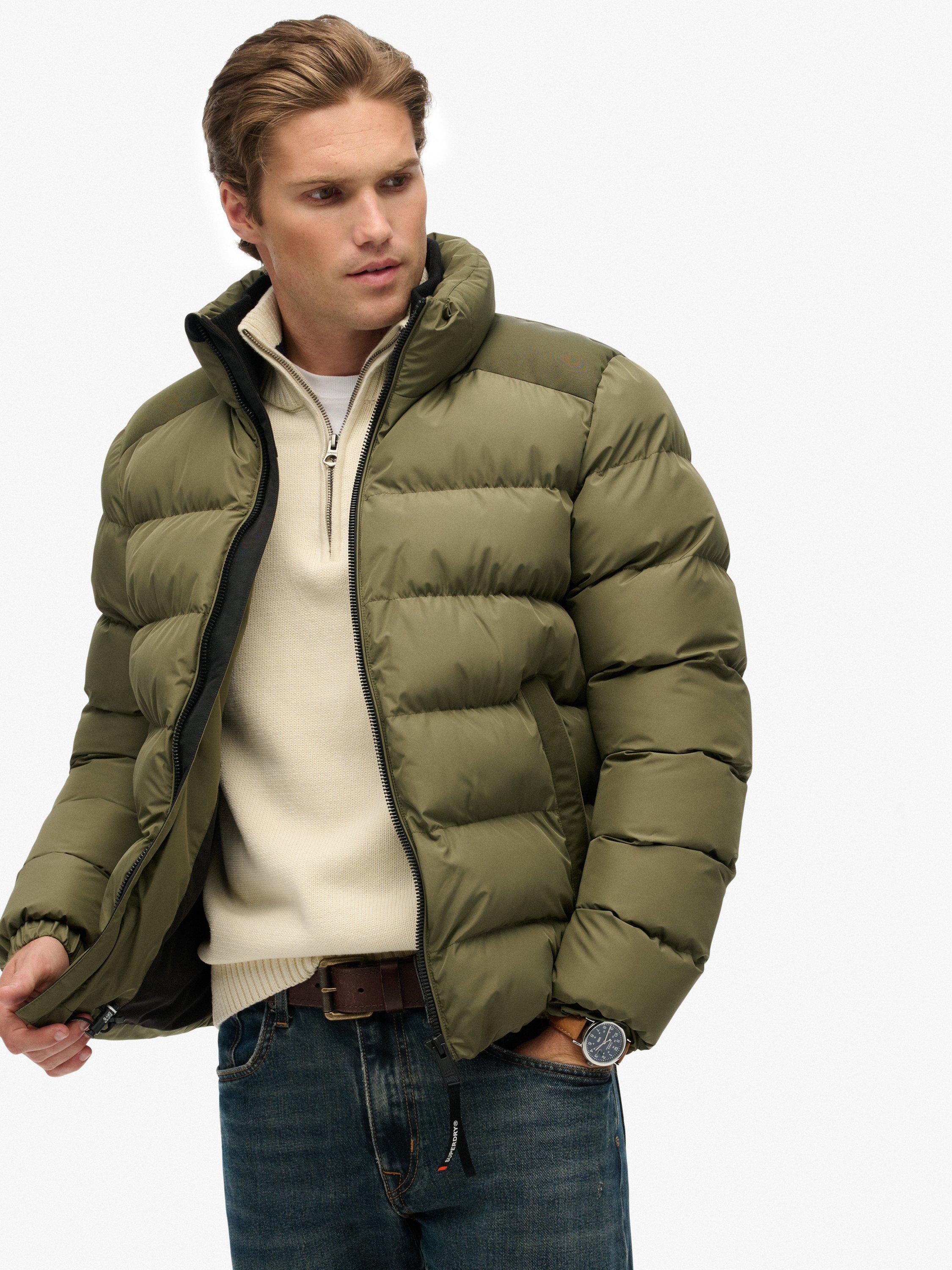 Product image 5 of 6, which shows Superdry Zip Front Puffer Jacket, Shooting Olive, XL