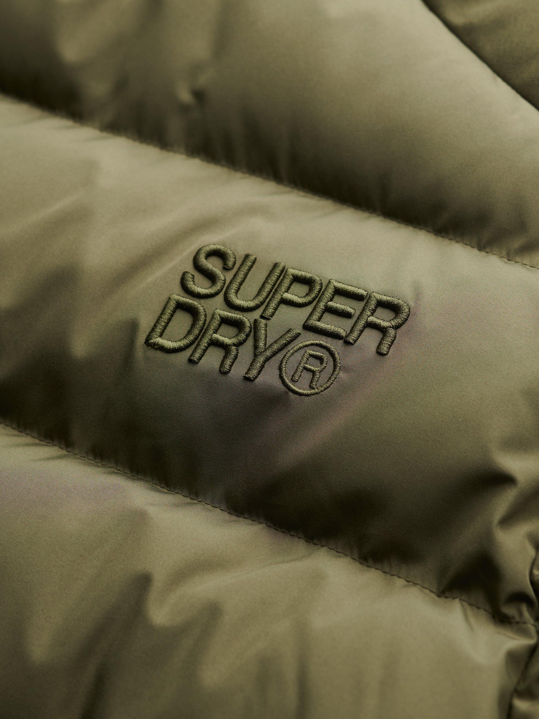 Product image 6 of 6, which shows Superdry Zip Front Puffer Jacket, Shooting Olive, XL