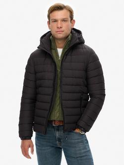 Superdry Hooded Fuji Padded Jacket, Black