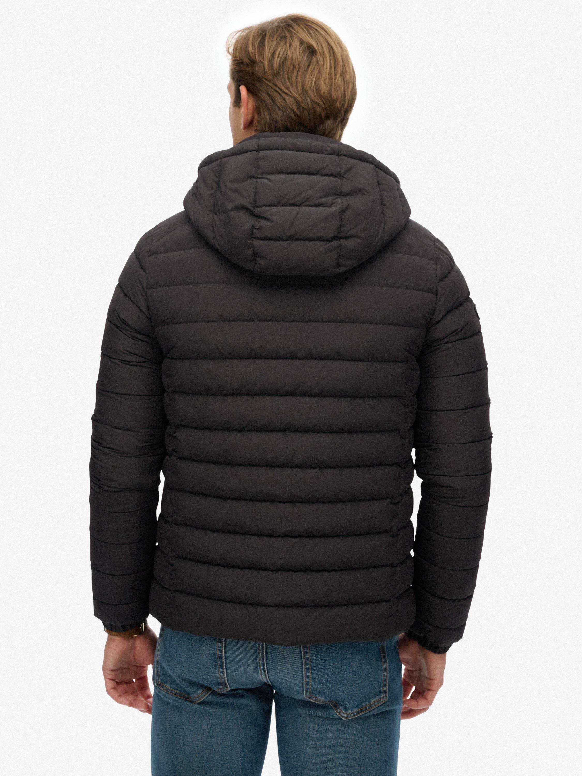 Product image 2 of 6, which shows Superdry Hooded Fuji Padded Jacket, Black, XXL