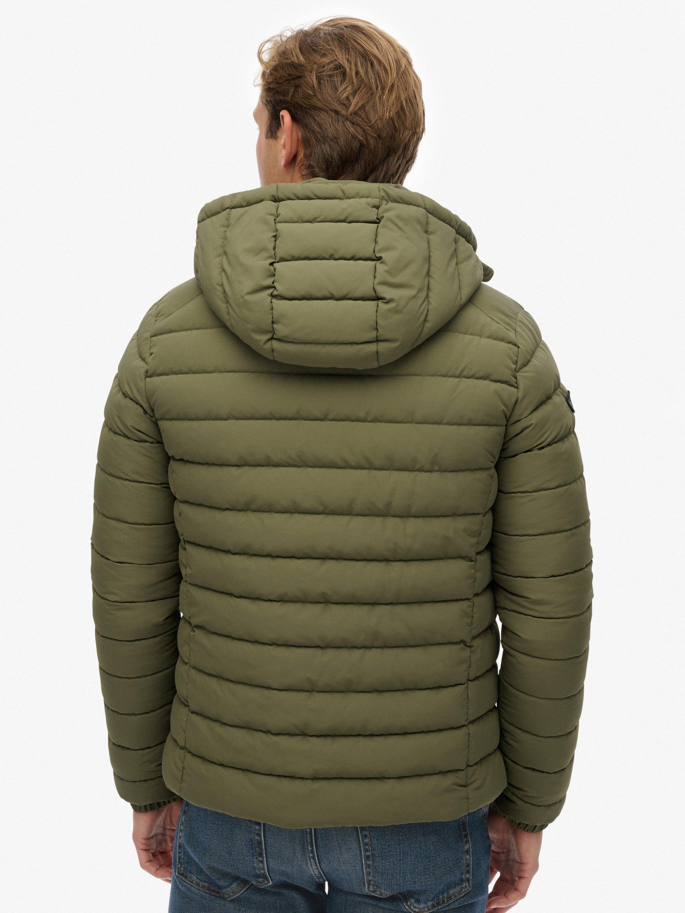 Product image 2 of 6, which shows Superdry Hooded Fuji Padded Jacket, Shooting Olive, S