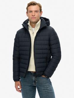 Superdry Hooded Fuji Padded Jacket, Eclipse Navy