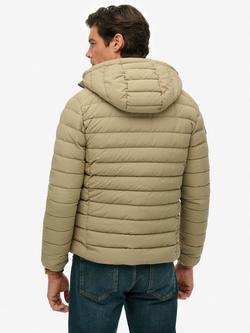 Superdry Hooded Fuji Padded Jacket - view 2, Winter Twig Beige