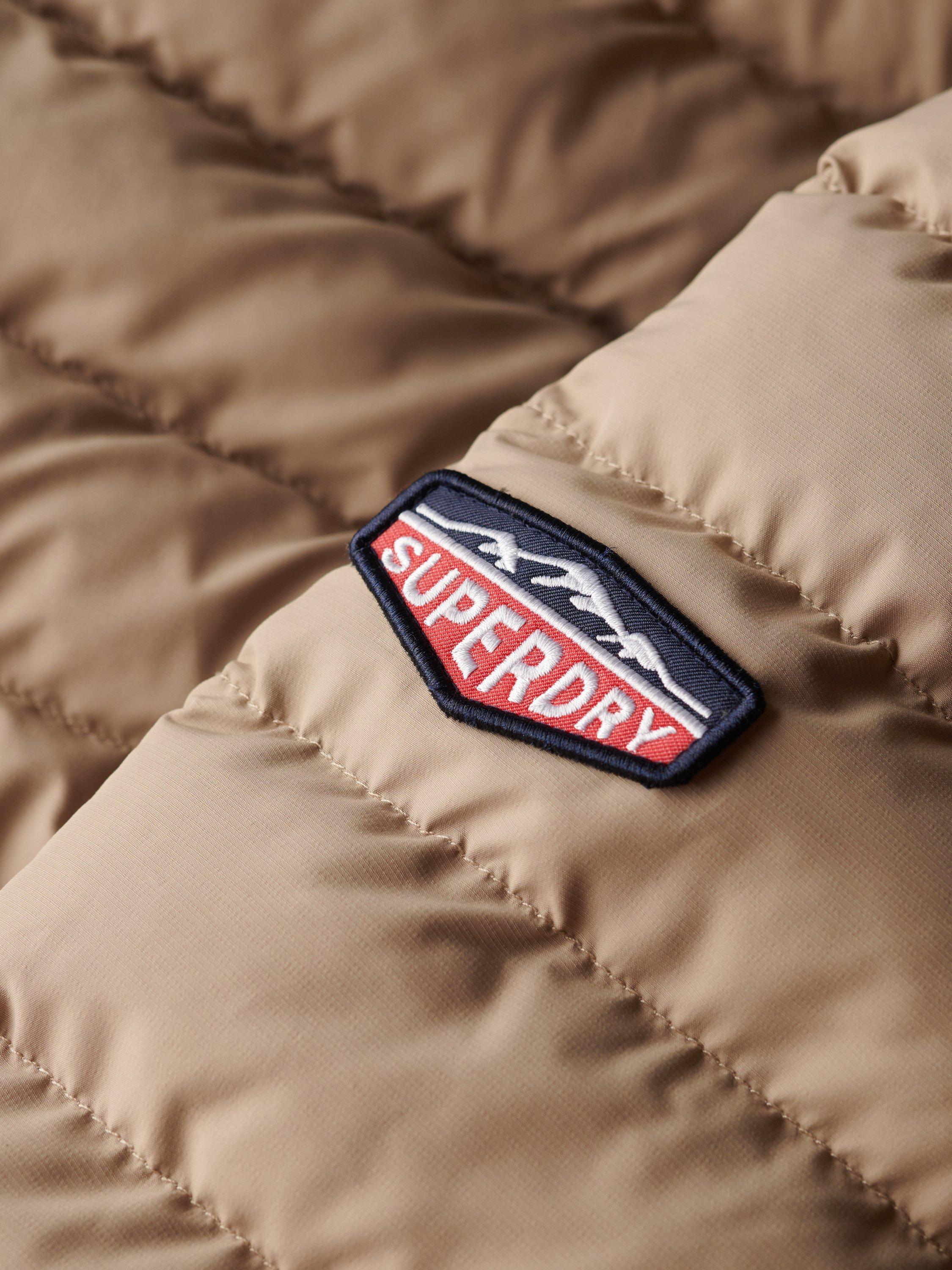 Product image 6 of 6, which shows Superdry Hooded Fuji Padded Jacket, Winter Twig Beige, S