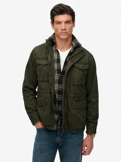 Superdry Organic Cotton M65 Military Jacket, Army Khaki Green