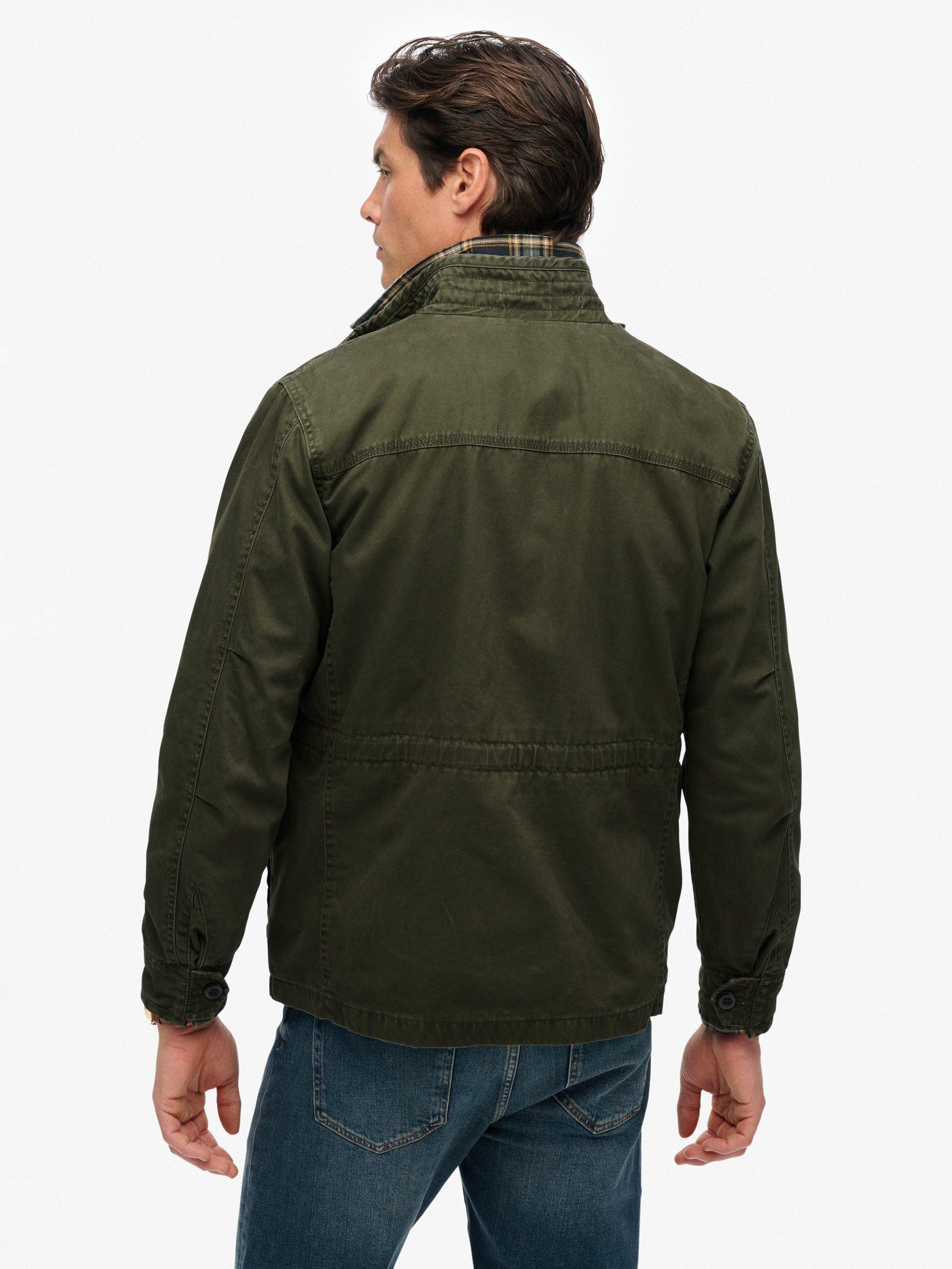 Product image 2 of 7, which shows Superdry Organic Cotton M65 Military Jacket, Army Khaki Green, L