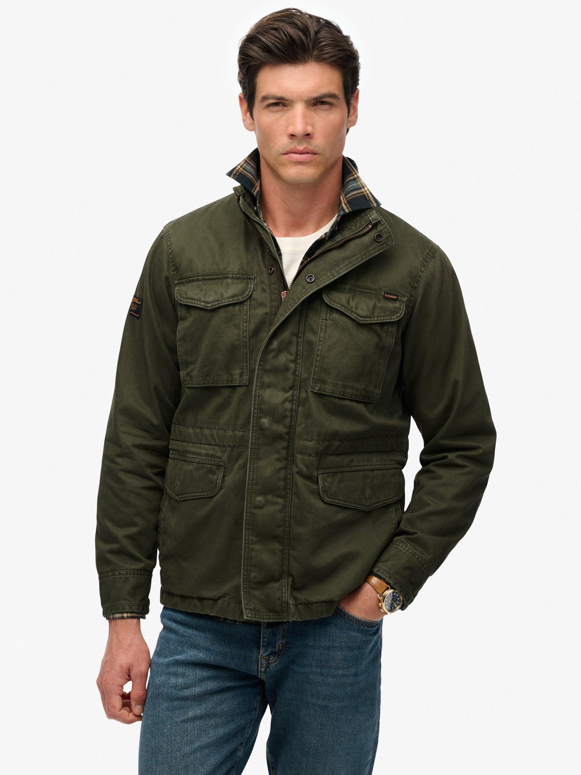 Product image 4 of 7, which shows Superdry Organic Cotton M65 Military Jacket, Army Khaki Green, L
