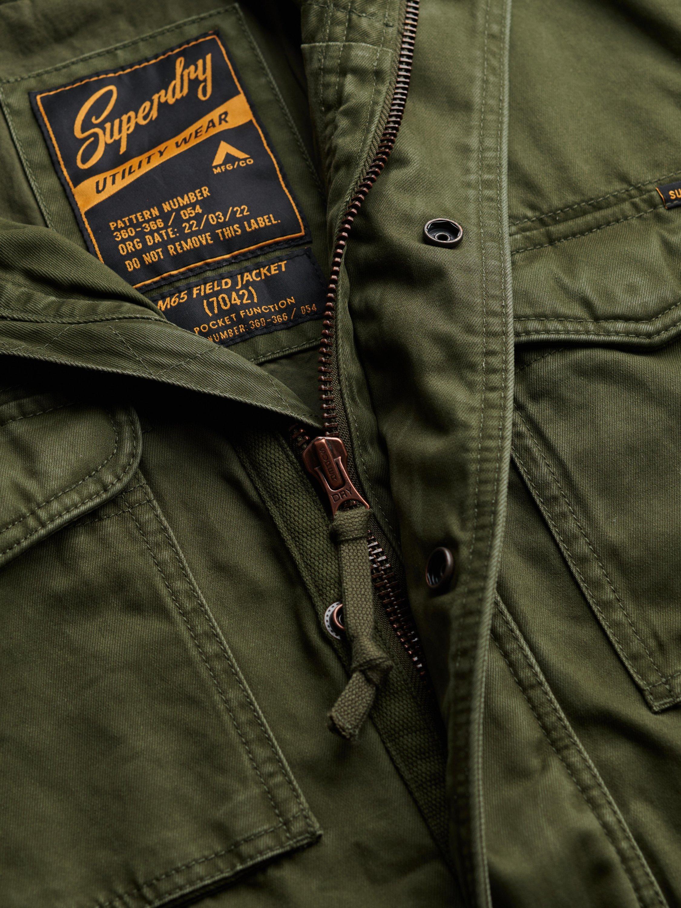 Product image 7 of 7, which shows Superdry Organic Cotton M65 Military Jacket, Army Khaki Green, L