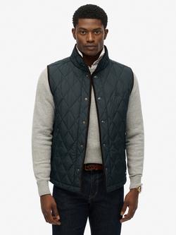 Superdry Quilted Estate Gilet, Eclipse Navy