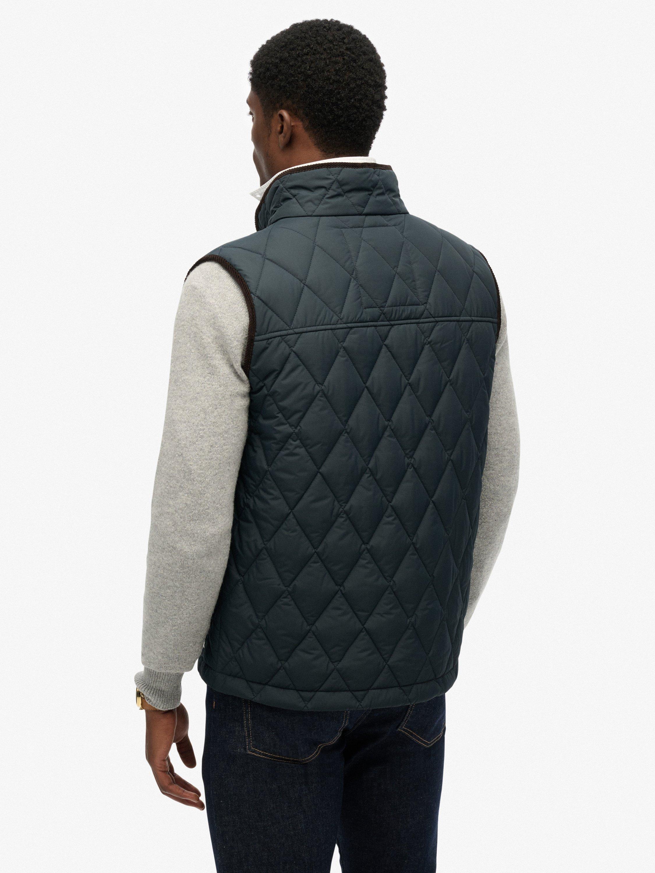 Product image 2 of 7, which shows Superdry Quilted Estate Gilet, Eclipse Navy, M
