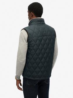 Superdry Quilted Estate Gilet - view 2, Eclipse Navy