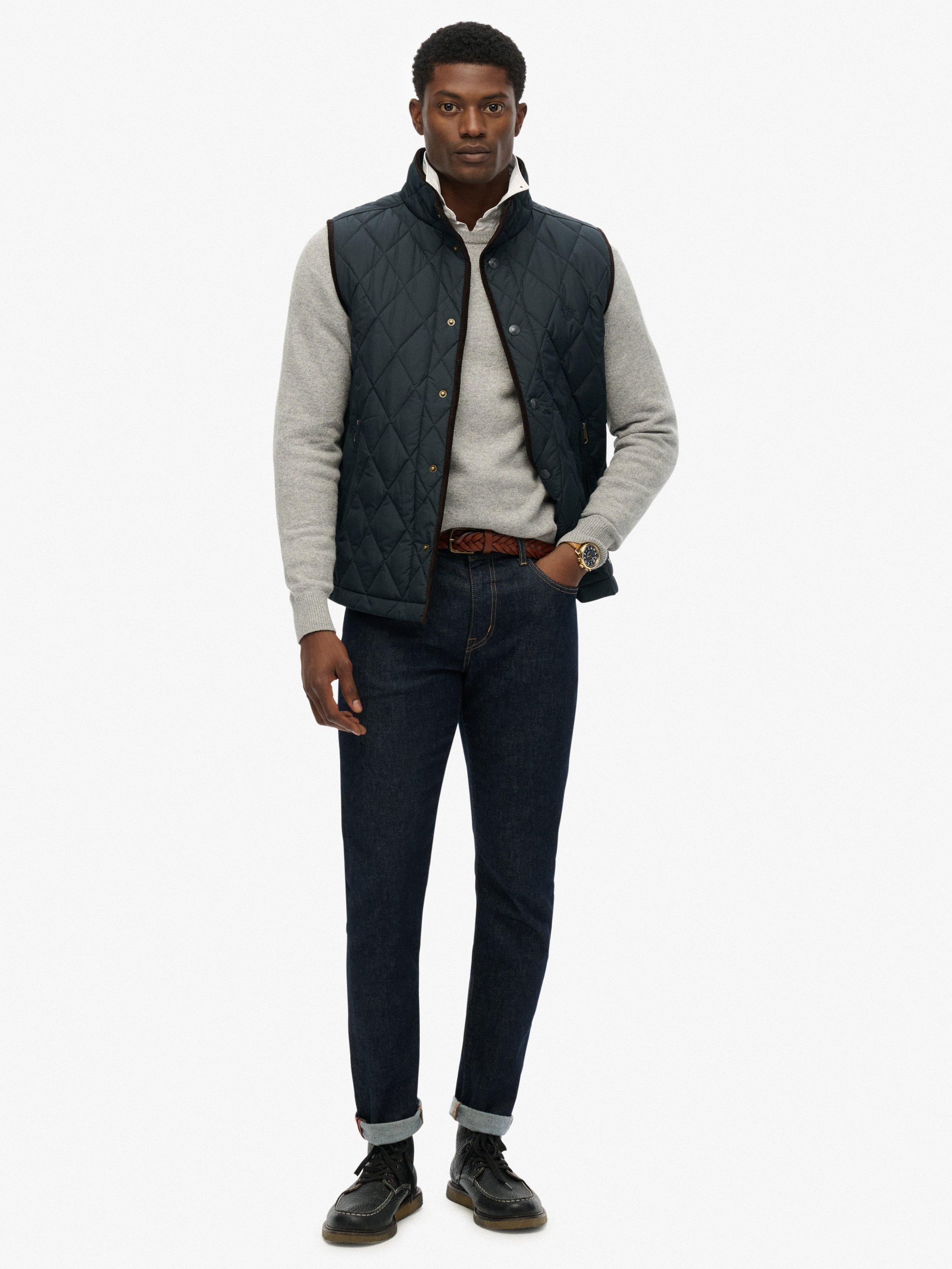 Product image 3 of 7, which shows Superdry Quilted Estate Gilet, Eclipse Navy, M