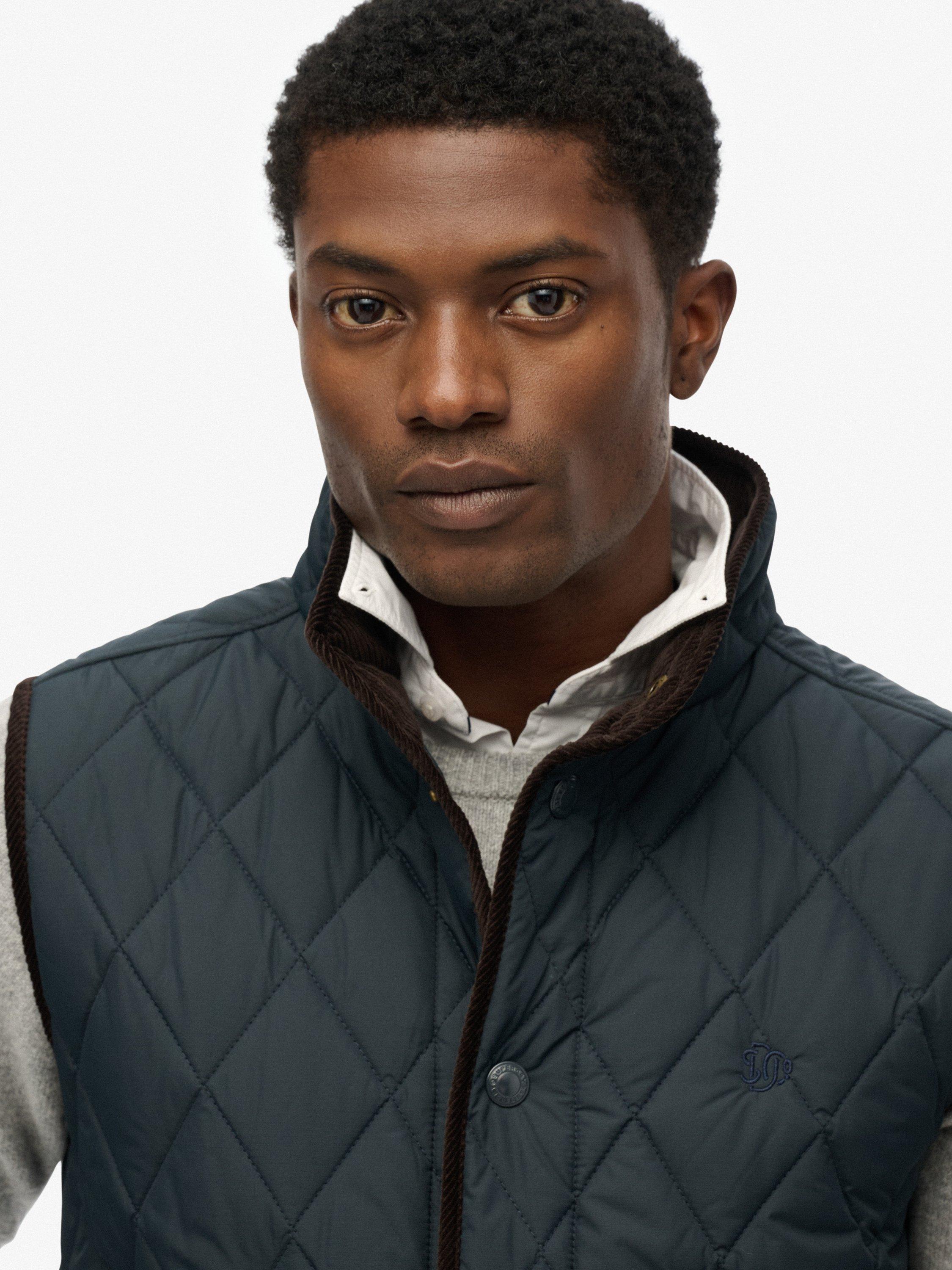Product image 5 of 7, which shows Superdry Quilted Estate Gilet, Eclipse Navy, M