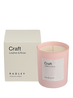 Radley Leather & Rose Scented Candle - view 2, Pink