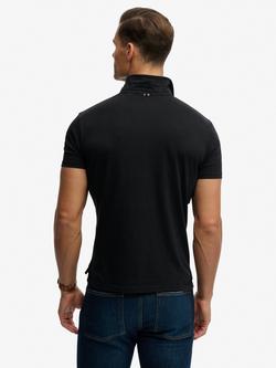 Superdry Essential Jersey Polo Top, Meteorite Black - view 2, Meteorite Black