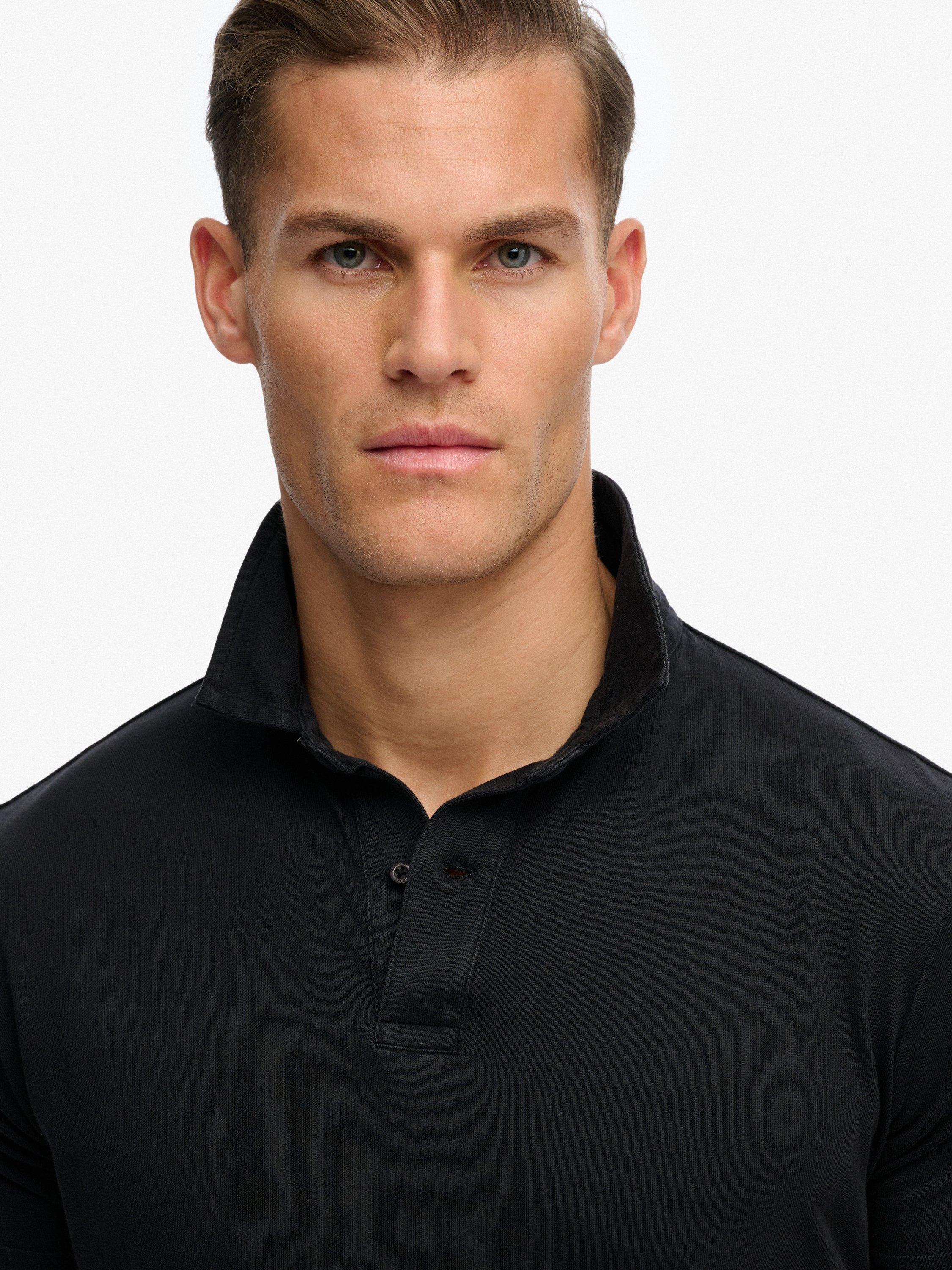 Product image 5 of 5, which shows Superdry Essential Jersey Polo Top, Meteorite Black, M