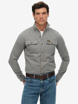 Superdry Trailsman Relaxed Fit Overshirt, Pearl Blue, Pearl Blue