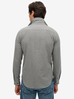 Superdry Trailsman Relaxed Fit Overshirt, Pearl Blue - view 2, Pearl Blue