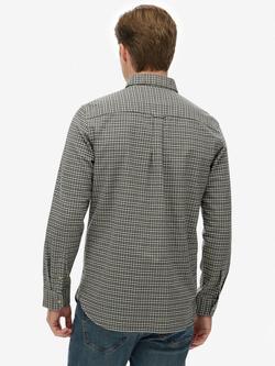 Superdry Premium Check Oxford Shirt, Charcoal Marl Micro - view 2, Charcoal Marl Micro