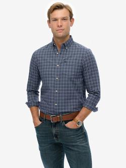 Superdry Premium Check Oxford Shirt, Lauren Navy Shadow, Lauren Navy Shadow