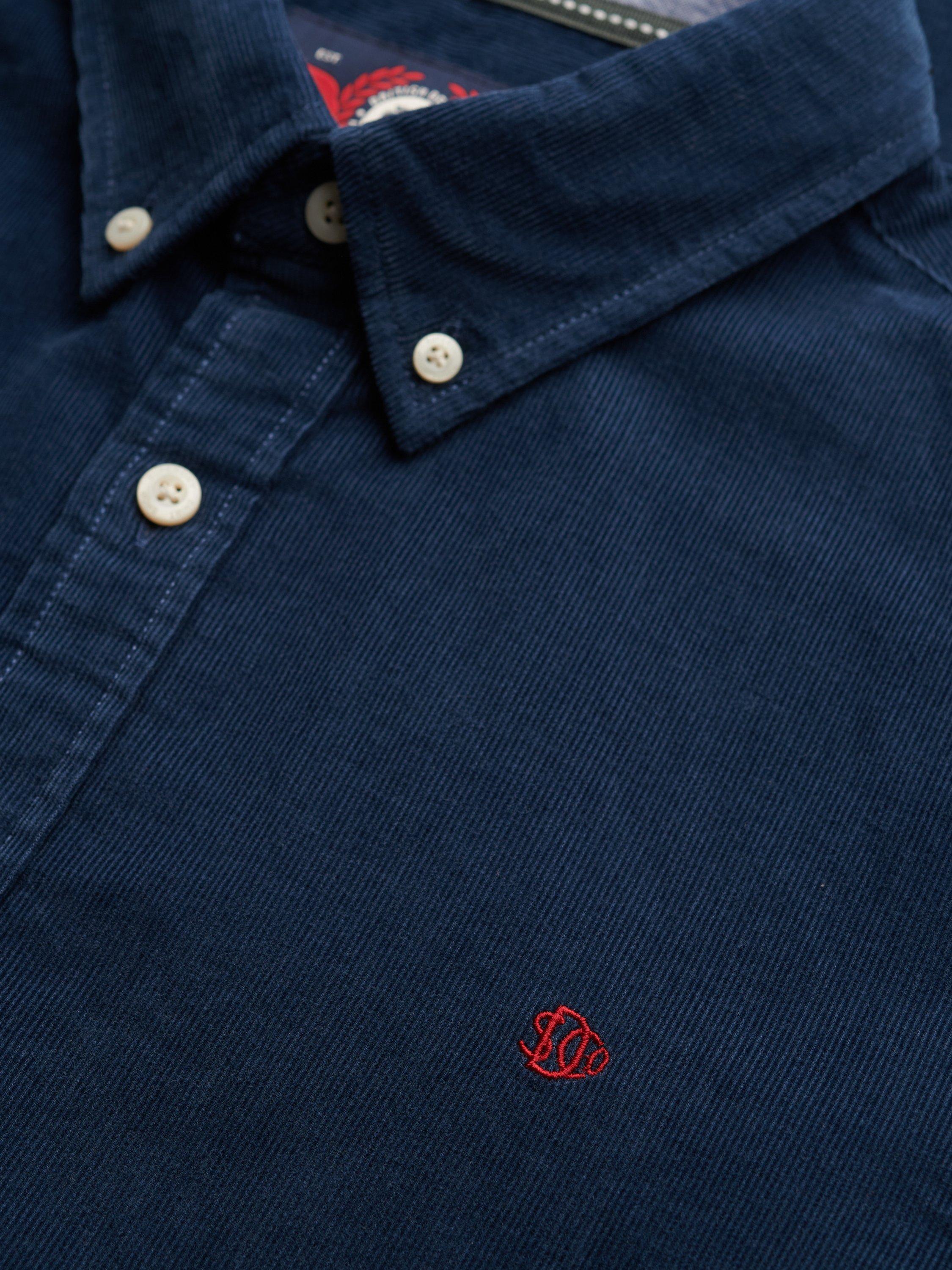 Product image 6 of 6, which shows Superdry Classic Needlecord Shirt, Insignia Blue, S
