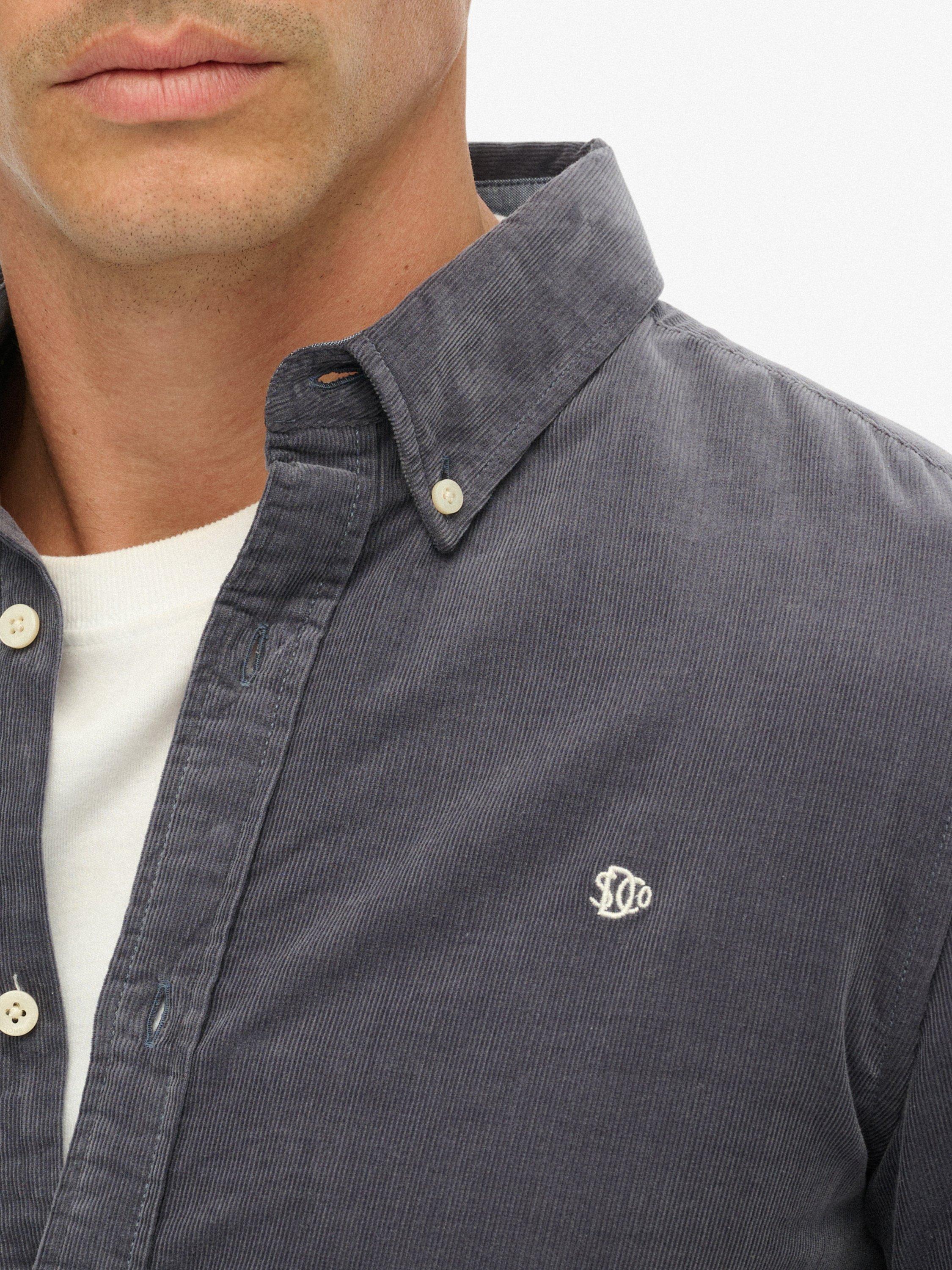 Product image 4 of 6, which shows Superdry Classic Needle Corduroy Shirt, Lauren Navy, XXXL