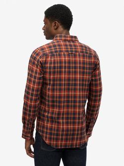 Superdry Long Sleeve Check Cotton Lumberjack Shirt - view 2, Logger Check Orange