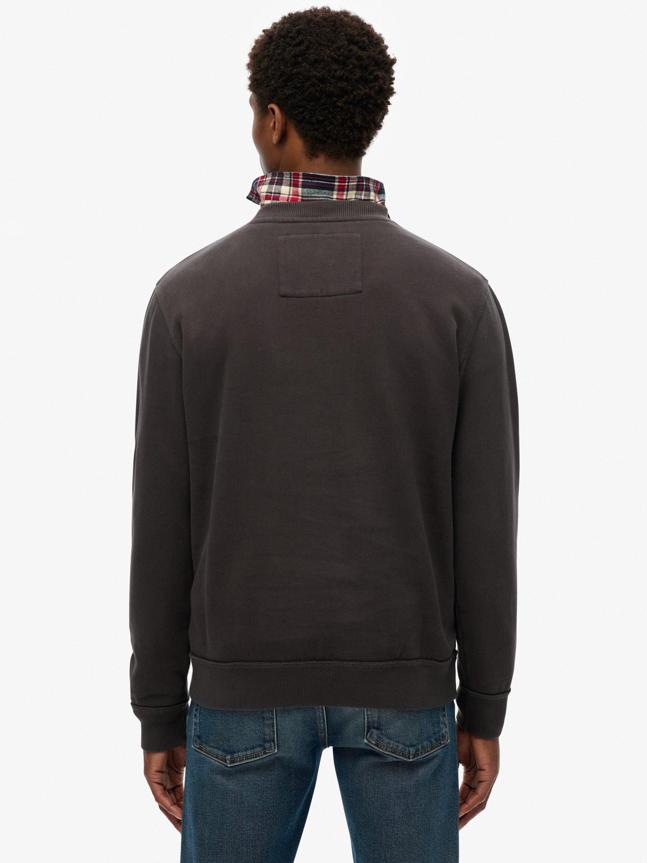 Product image 2 of 5, which shows Superdry Vintage Athletic Crew Sweatshirt, Washed Black, S