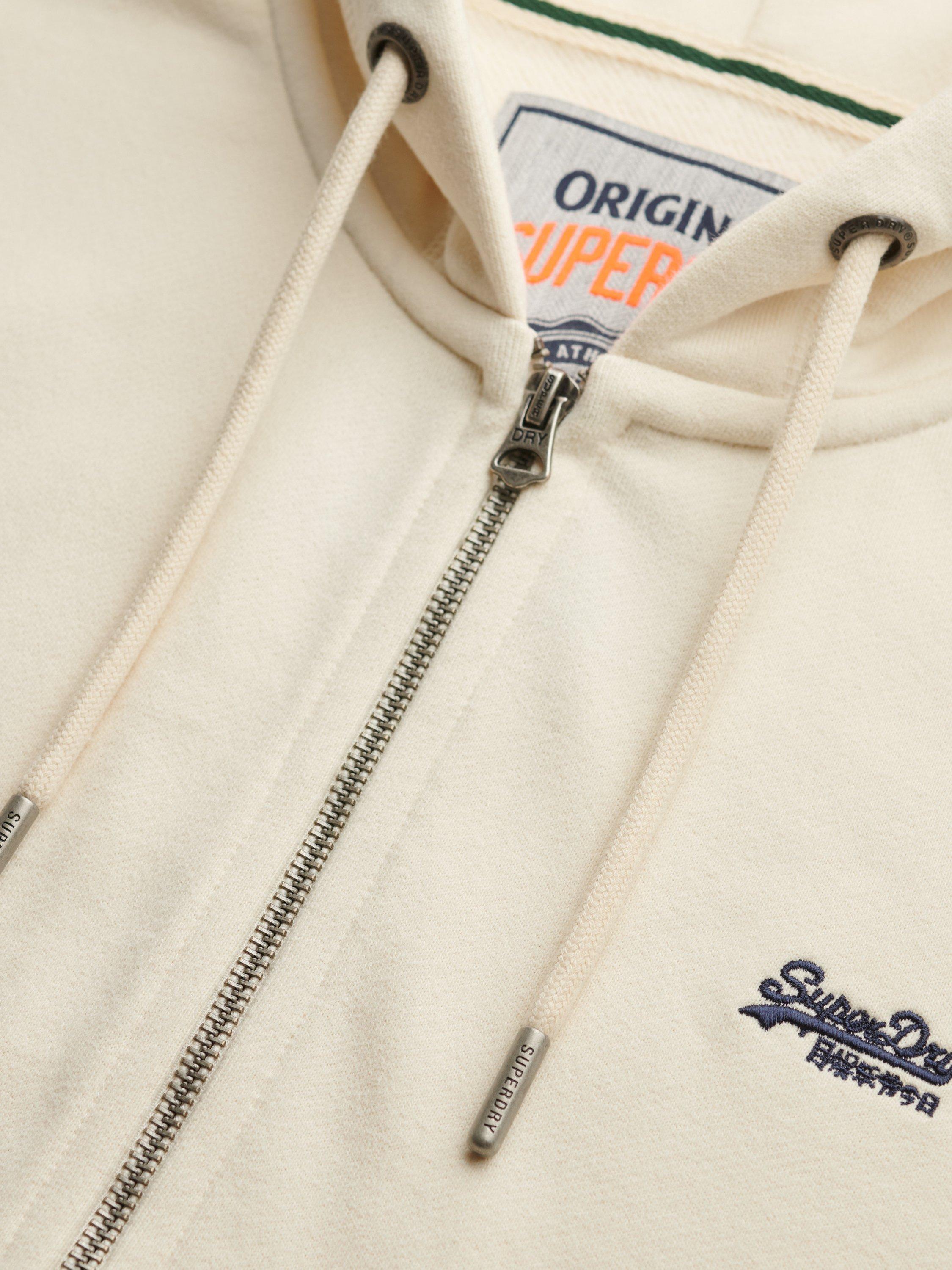 Product image 6 of 6, which shows Superdry Essential Logo Zip Hoodie, Dusty White, XXXL