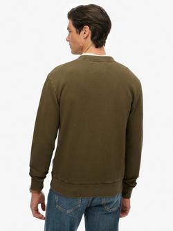 Superdry Tokyo Narrative Loose Sweatshirt, Stone Taupe Brown - view 2, Dark Olive