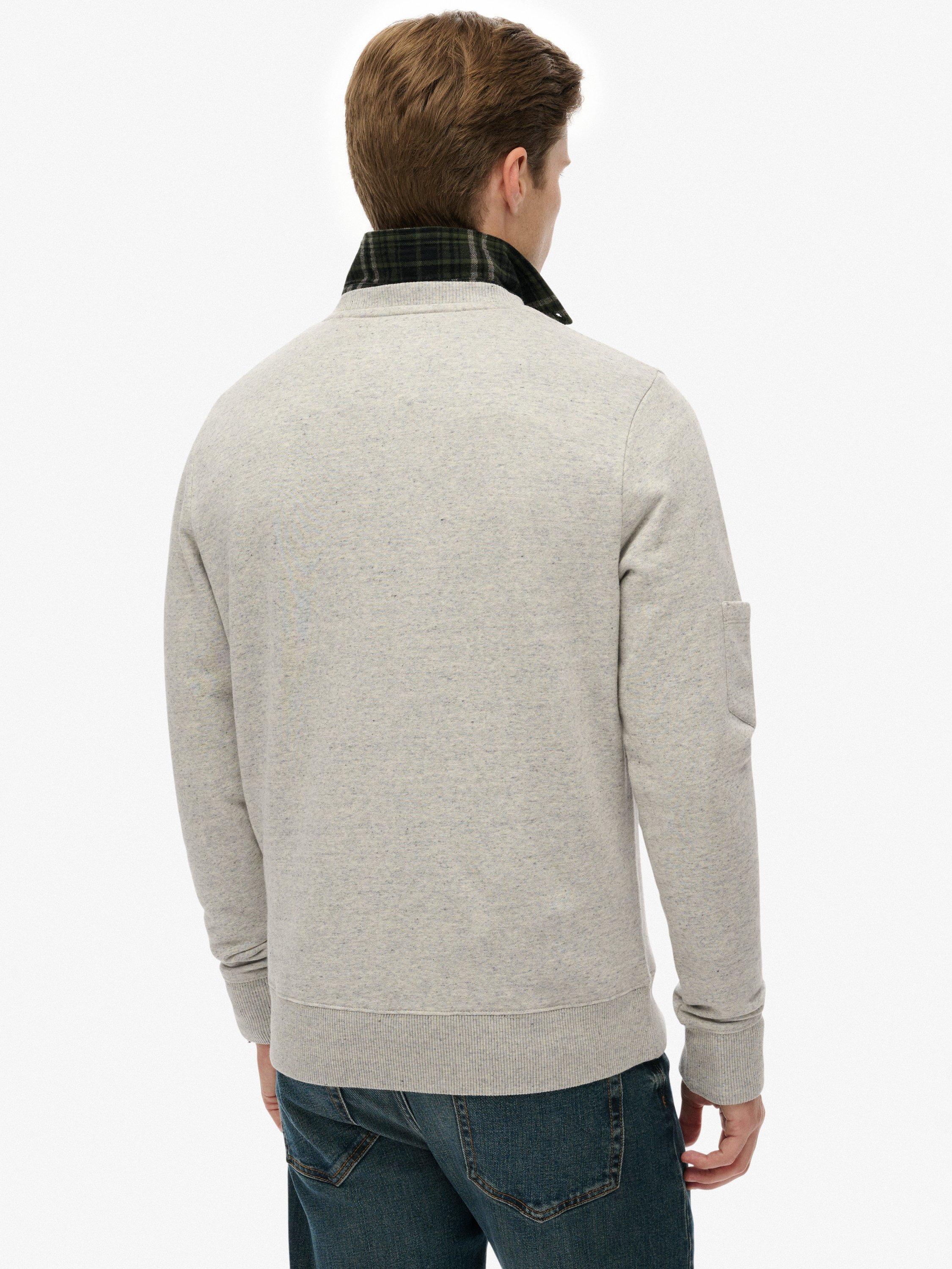 Product image 2 of 6, which shows Superdry Industrial Relaxed Sweatshirt, Grey Fleck Marl, XL