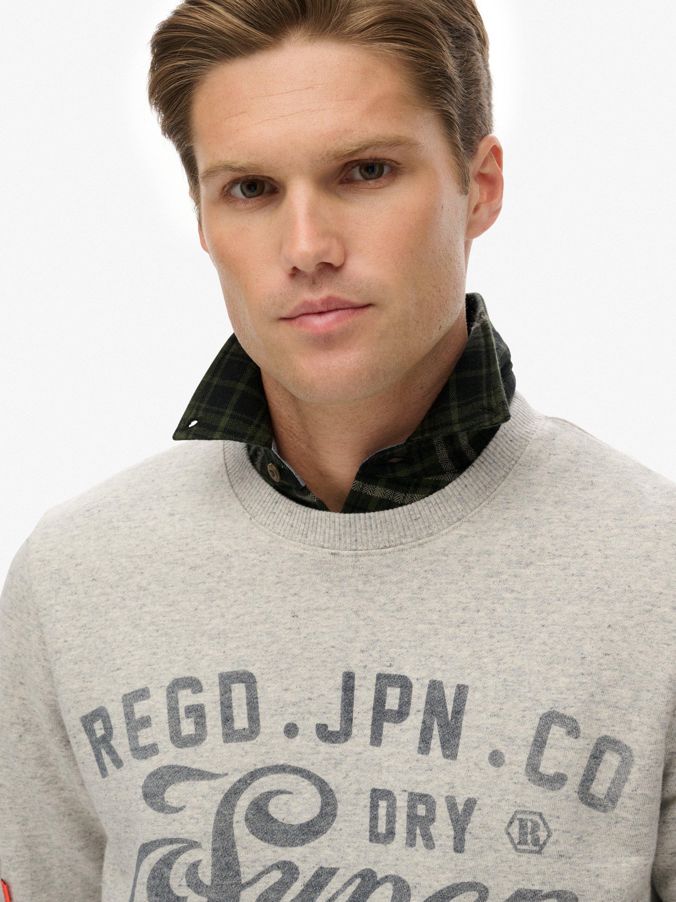 Product image 5 of 6, which shows Superdry Industrial Relaxed Sweatshirt, Grey Fleck Marl, XL