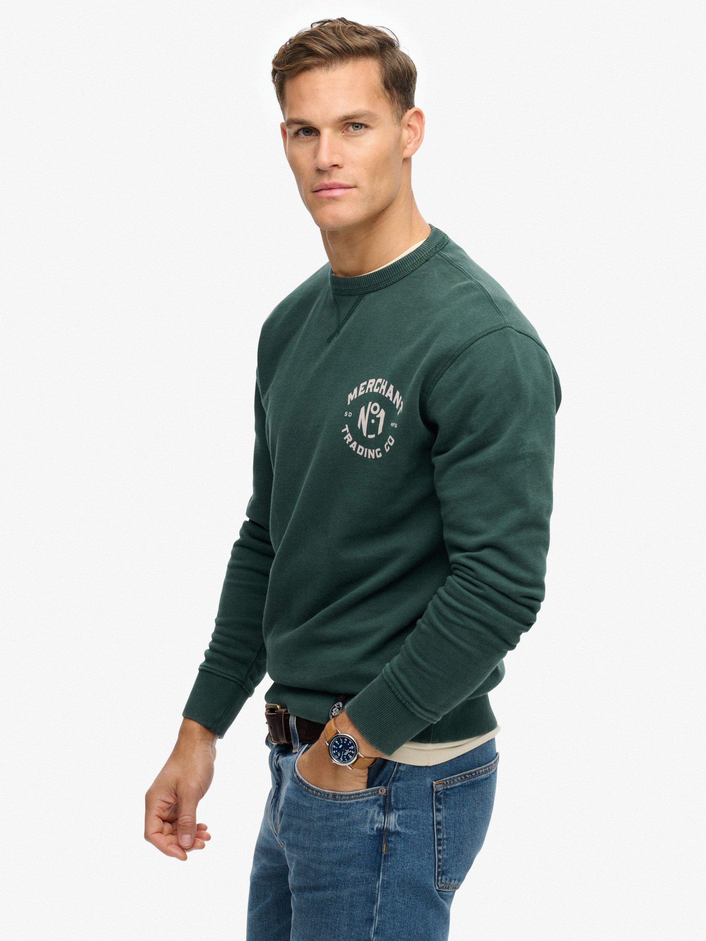 Product image 4 of 5, which shows Superdry Cotton Graphic Sweatshirt, Enamel Green, XL