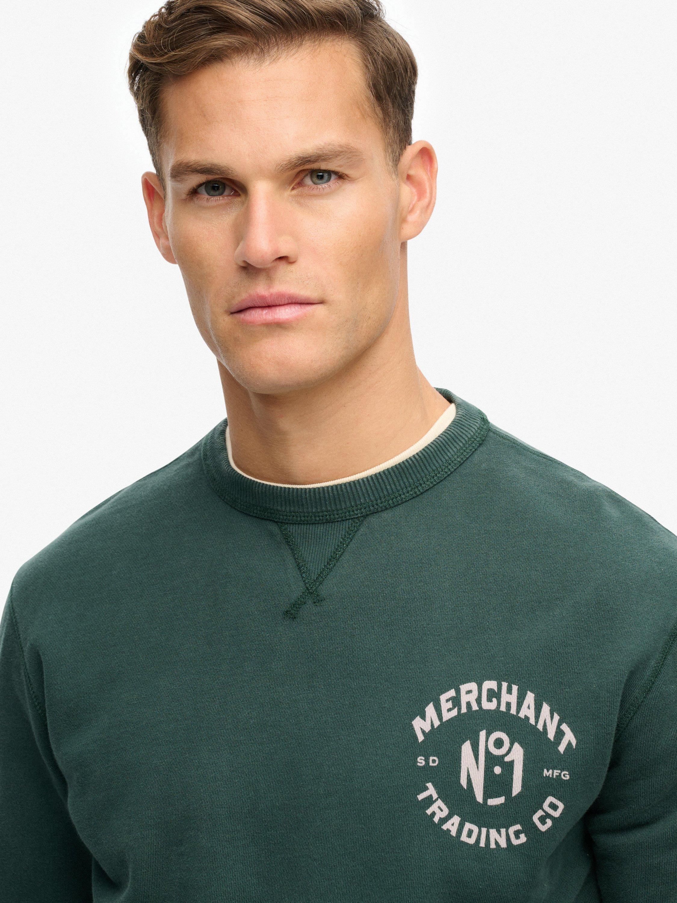 Product image 5 of 5, which shows Superdry Cotton Graphic Sweatshirt, Enamel Green, XL