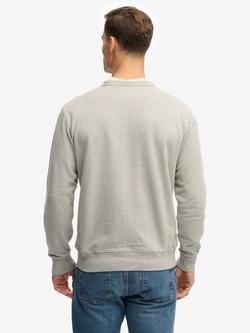 Superdry Cotton Graphic Sweatshirt, Light Grey Marl - view 2, Light Grey Marl