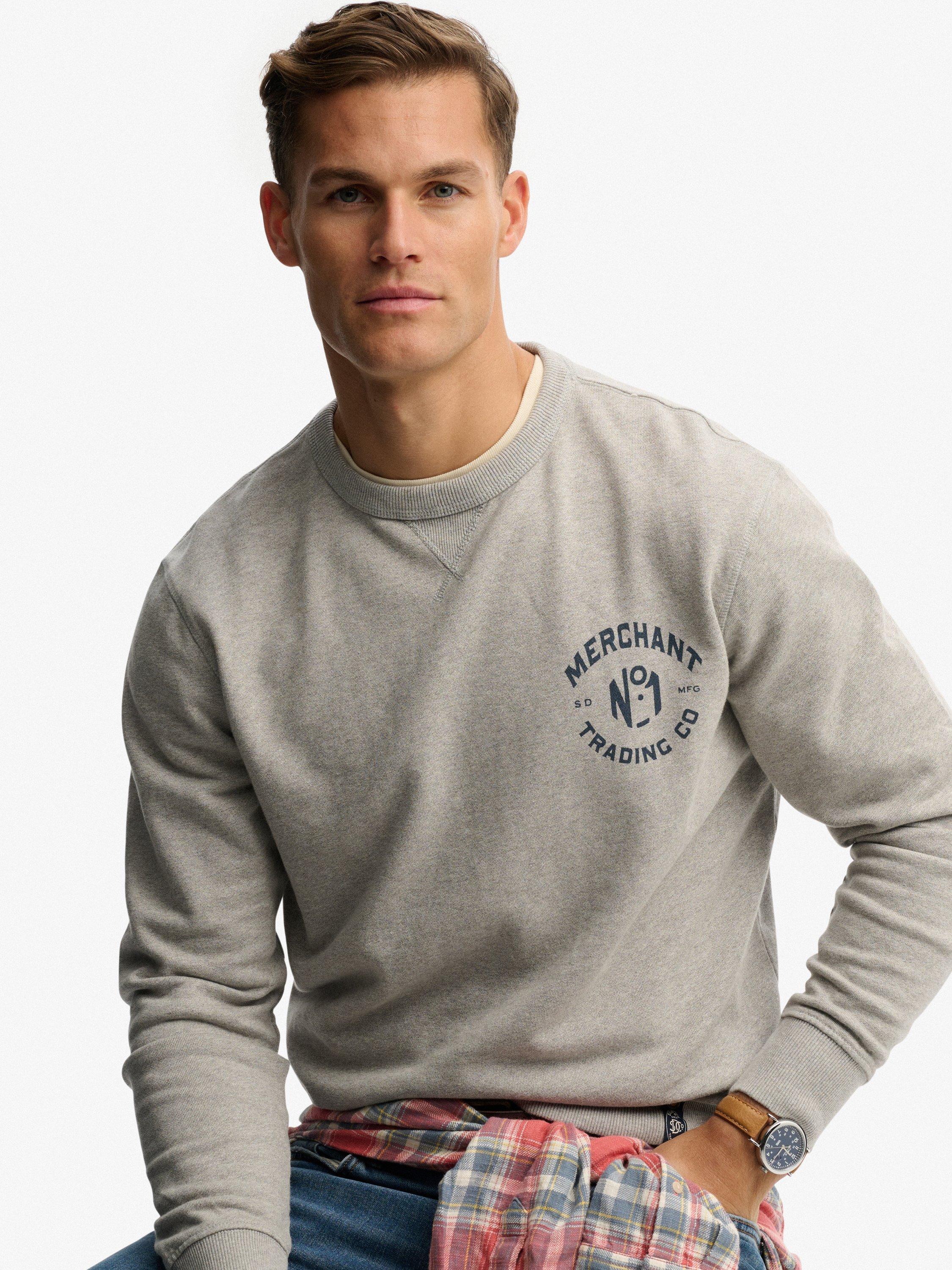 Product image 4 of 5, which shows Superdry Cotton Graphic Sweatshirt, Light Grey Marl, XXL