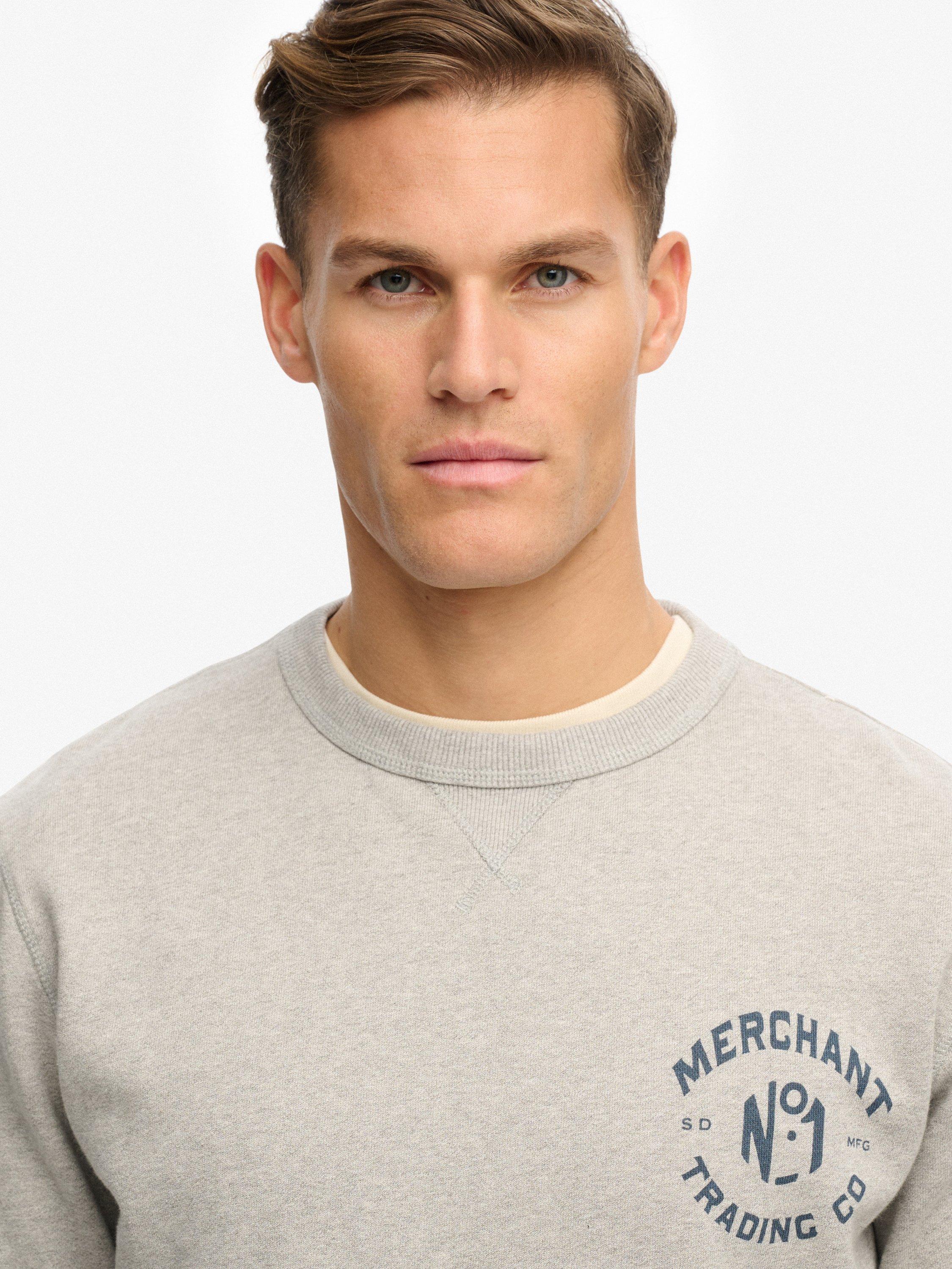 Product image 5 of 5, which shows Superdry Cotton Graphic Sweatshirt, Light Grey Marl, XXL